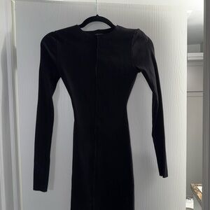 Naked Wardrobe Black Long Sleeve Dress